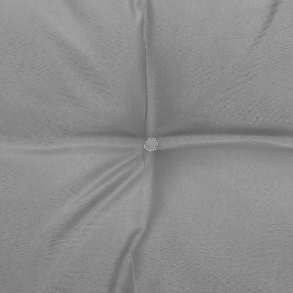 Garden Middle Sofas with Grey Cushions 2 pcs Solid Pinewood