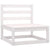 Solid Pinewood Garden Lounge Set 2 Piece with Cushions White