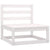 2 Piece Garden Lounge Set with Cushions White Solid Pinewood
