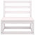 2 Piece Garden Lounge Set with Cushions White Solid Pinewood