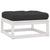 2 Piece Garden Lounge Set with Cushions White Solid Pinewood