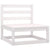 3 Piece Garden Lounge Set with Cushions White Solid Pinewood
