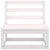 3 Piece Garden Lounge Set with Cushions White Solid Pinewood