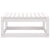 3 Piece Garden Lounge Set with Cushions White Solid Pinewood
