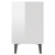 Bed Cabinets with Metal Legs 2 pcs High Gloss White 40x30x50 cm