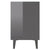 Bed Cabinets with Metal Legs 2 pcs High Gloss Grey 40x30x50 cm