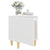 Bed Cabinets with Solid Wood Legs 2 pcs White 40x30x50 cm