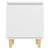 Bed Cabinets with Solid Wood Legs 2 pcs White 40x30x50 cm