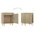 Bed Cabinets with Solid Wood Legs 2 pcs Sonoma Oak 40x30x50 cm