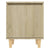Bed Cabinets with Solid Wood Legs 2 pcs Sonoma Oak 40x30x50 cm