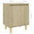 Bed Cabinets with Solid Wood Legs 2 pcs Sonoma Oak 40x30x50 cm