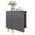 Bed Cabinets Solid Wood Legs 2 pcs High Gloss Grey 40x30x50 cm