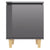 Bed Cabinets Solid Wood Legs 2 pcs High Gloss Grey 40x30x50 cm