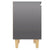 Bed Cabinets Solid Wood Legs 2 pcs High Gloss Grey 40x30x50 cm