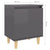 Bed Cabinets Solid Wood Legs 2 pcs High Gloss Grey 40x30x50 cm
