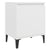 Bed Cabinet with Metal Legs White 40x30x50 cm