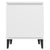 Bed Cabinet with Metal Legs White 40x30x50 cm