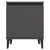 Bed Cabinet with Metal Legs Grey