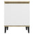 Bed Cabinet with Metal Legs Sonoma Oak and White 40x30x50 cm