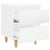 Bed Cabinets & Pinewood Legs 2 pcs High Gloss White 40x35x50cm