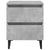 Bed Cabinet Concrete Grey 40x35x50 cm Engineered Wood