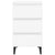 Bed Cabinet with Metal Legs White 40x35x69 cm