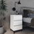 Bed Cabinet with Metal Legs 2 pcs White 40x35x69 cm