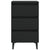 Bed Cabinet with Metal Legs Black 40x35x69 cm