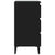 Bed Cabinet with Metal Legs 2 pcs Black 40x35x69 cm