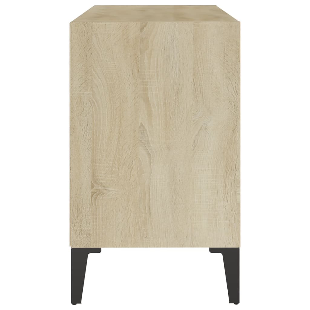 TV Cabinet with Metal Legs Sonoma Oak 69.5x30x50 cm