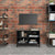 TV Cabinet with Metal Legs High Gloss Black 69.5x30x50 cm