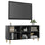 TV Cabinet with Solid Wood Legs High Gloss Grey 103.5x30x50 cm