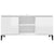 TV Cabinet with Metal Legs High Gloss White 103.5x35x50 cm