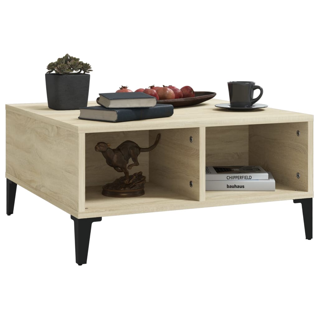 Coffee Table Sonoma Oak 60x60x30 cm Engineered Wood