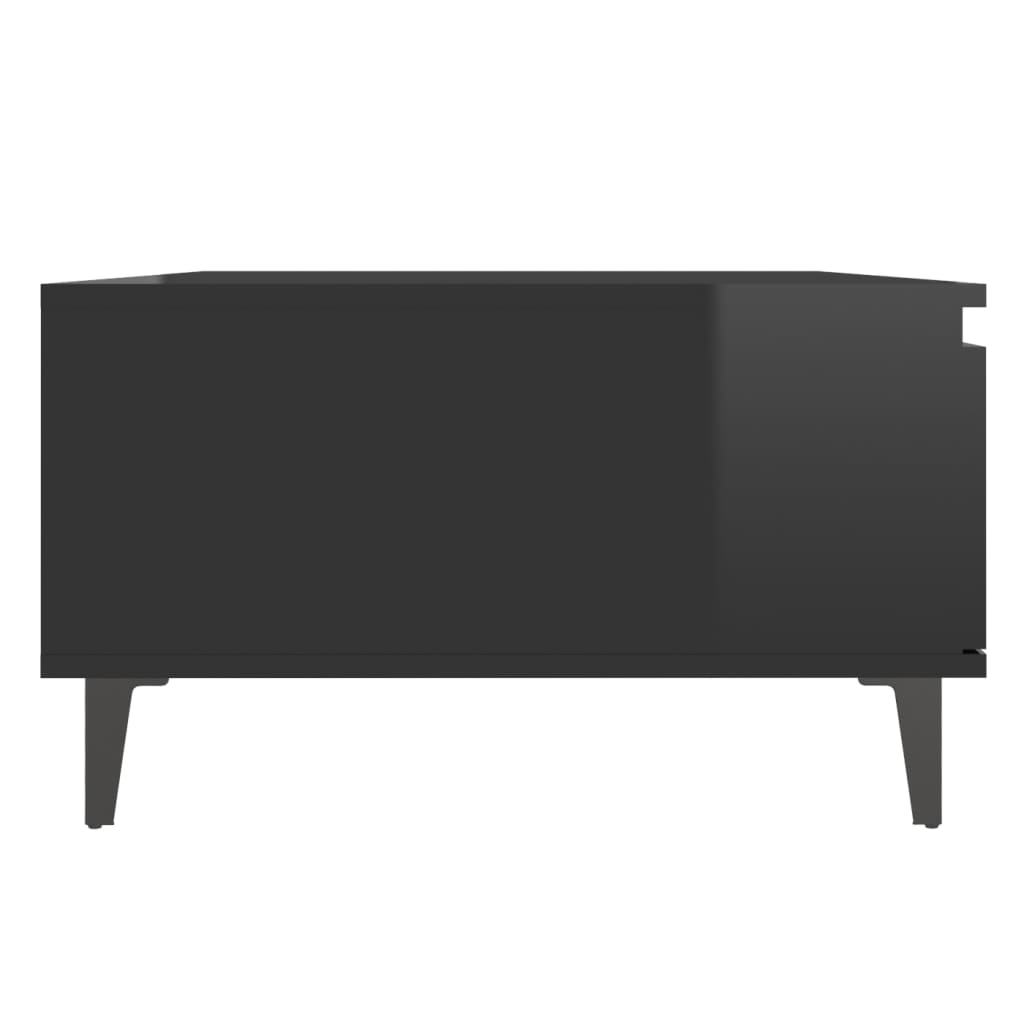 Coffee Table High Gloss Black 90x60x35 cm Engineered Wood