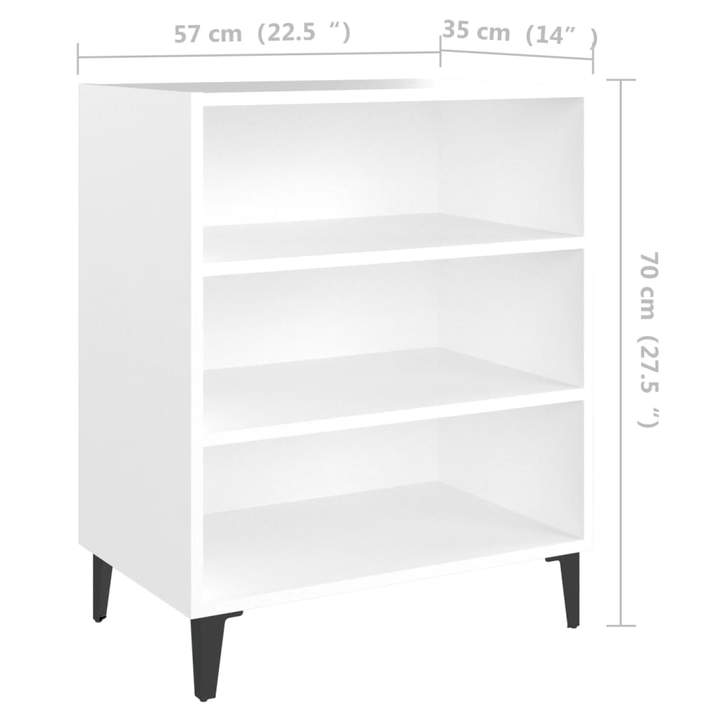 Sideboard White 57x35x70 cm Engineered Wood