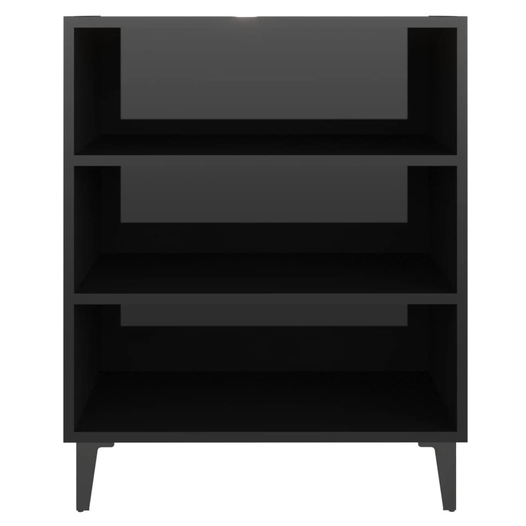 Sideboard High Gloss Black 57x35x70 cm Engineered Wood