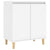 Sideboard with Solid Wood Legs White 60x35x70 cm Engineered Wood