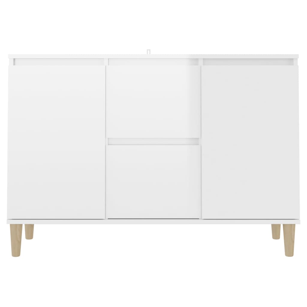 Sideboard High Gloss White 101x35x70 cm Engineered Wood