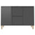 Sideboard High Gloss Grey 101x35x70 cm Engineered Wood