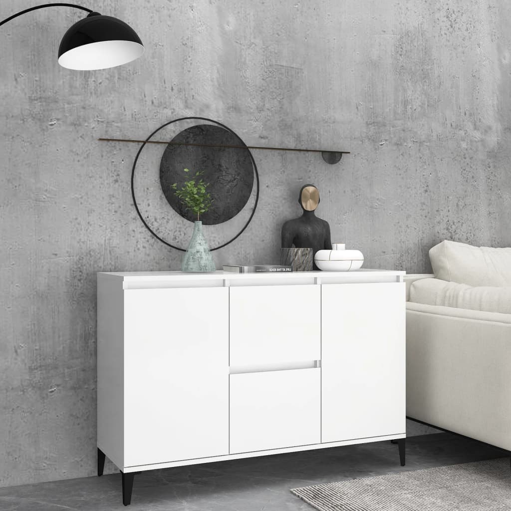 Sideboard White 104x35x70 cm Engineered Wood