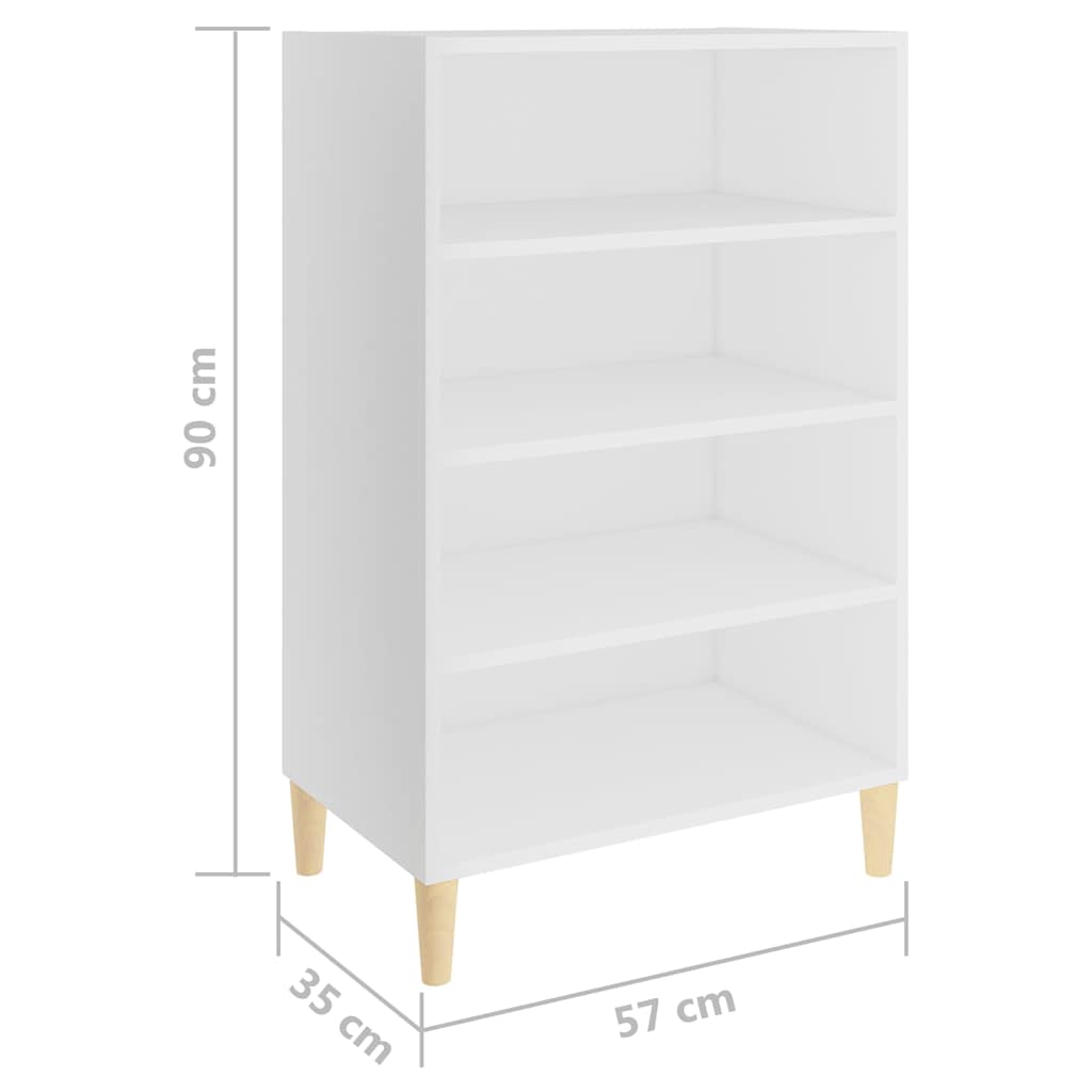 Sideboard White 57x35x90 cm Engineered Wood