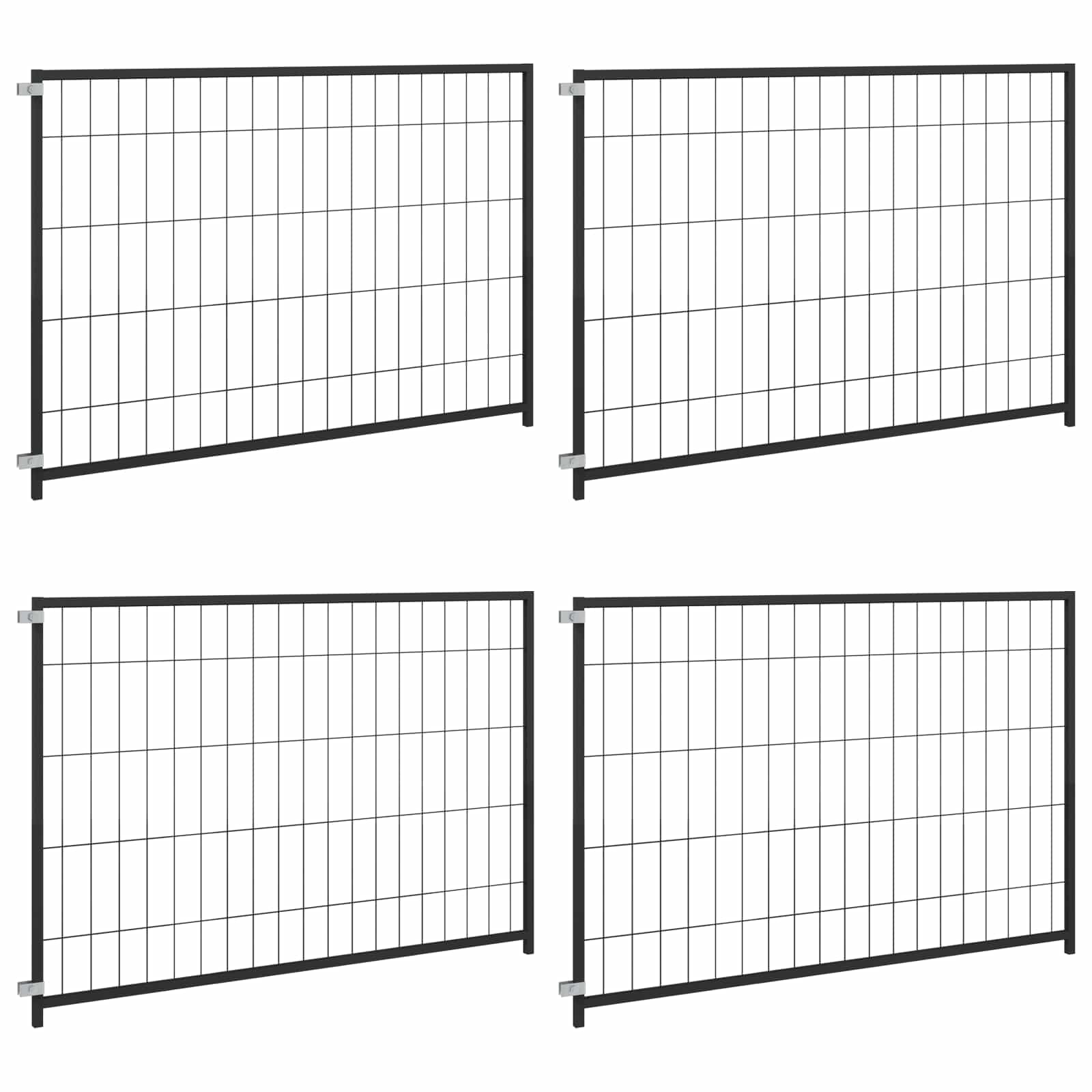Animal Cage without Door Black 300 x 100 x 70 cm Steel