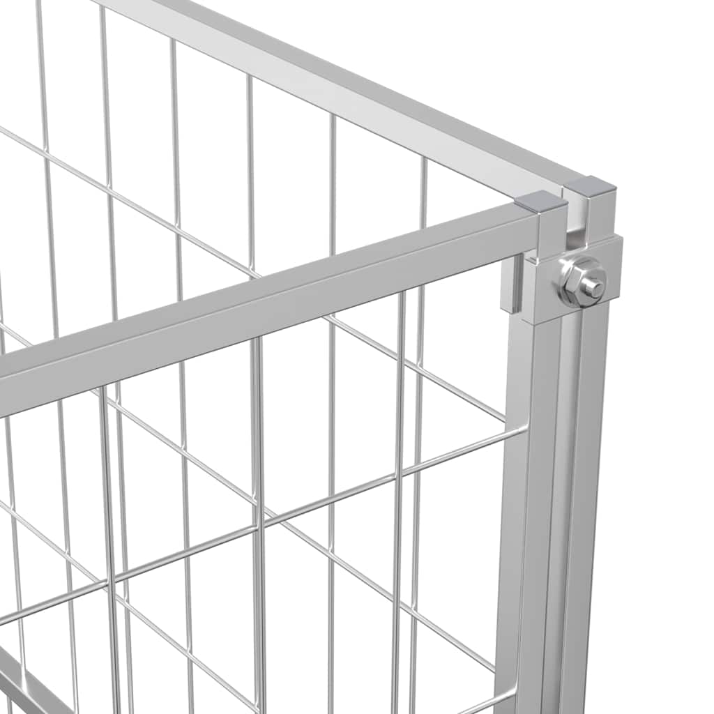 Dog Kennel Silver 200x100x70 cm Steel