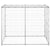 Outdoor Dog Kennel Galvanised Steel with Roof 110x220x180 cm