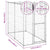 Outdoor Dog Kennel Galvanised Steel with Roof 110x220x180 cm