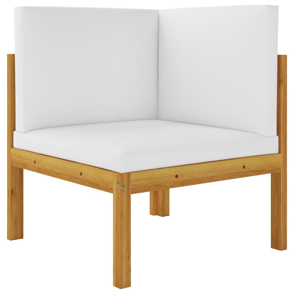 2-seater Garden Bench with Cushions Wood Acacia&Rope