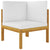 2-seater Garden Bench with Cushions Wood Acacia&Rope