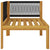 2-seater Garden Bench with Cushions Wood Acacia&Rope
