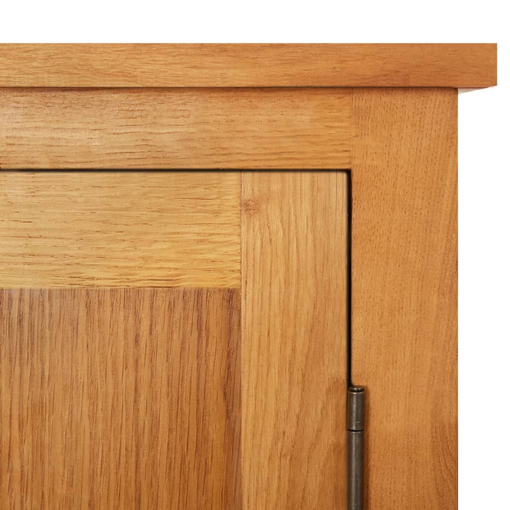 Storage Cabinet 50x22x110 cm Solid Oak Wood